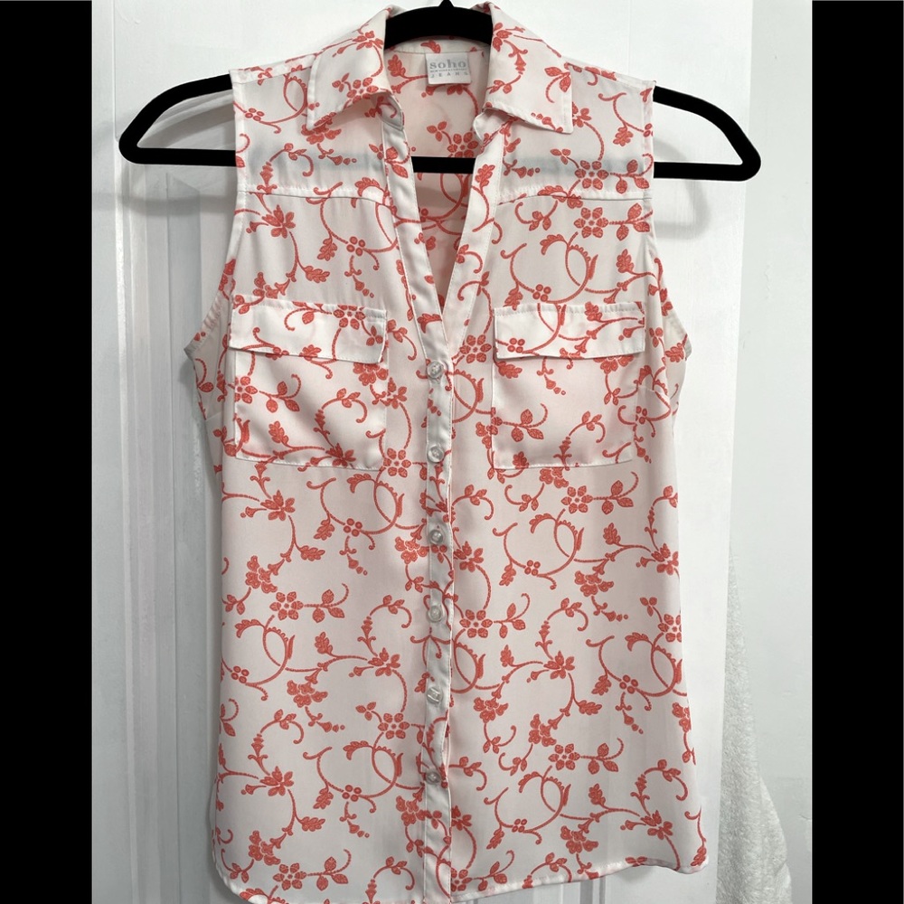 NY&Co Soho button up v-neck blouse